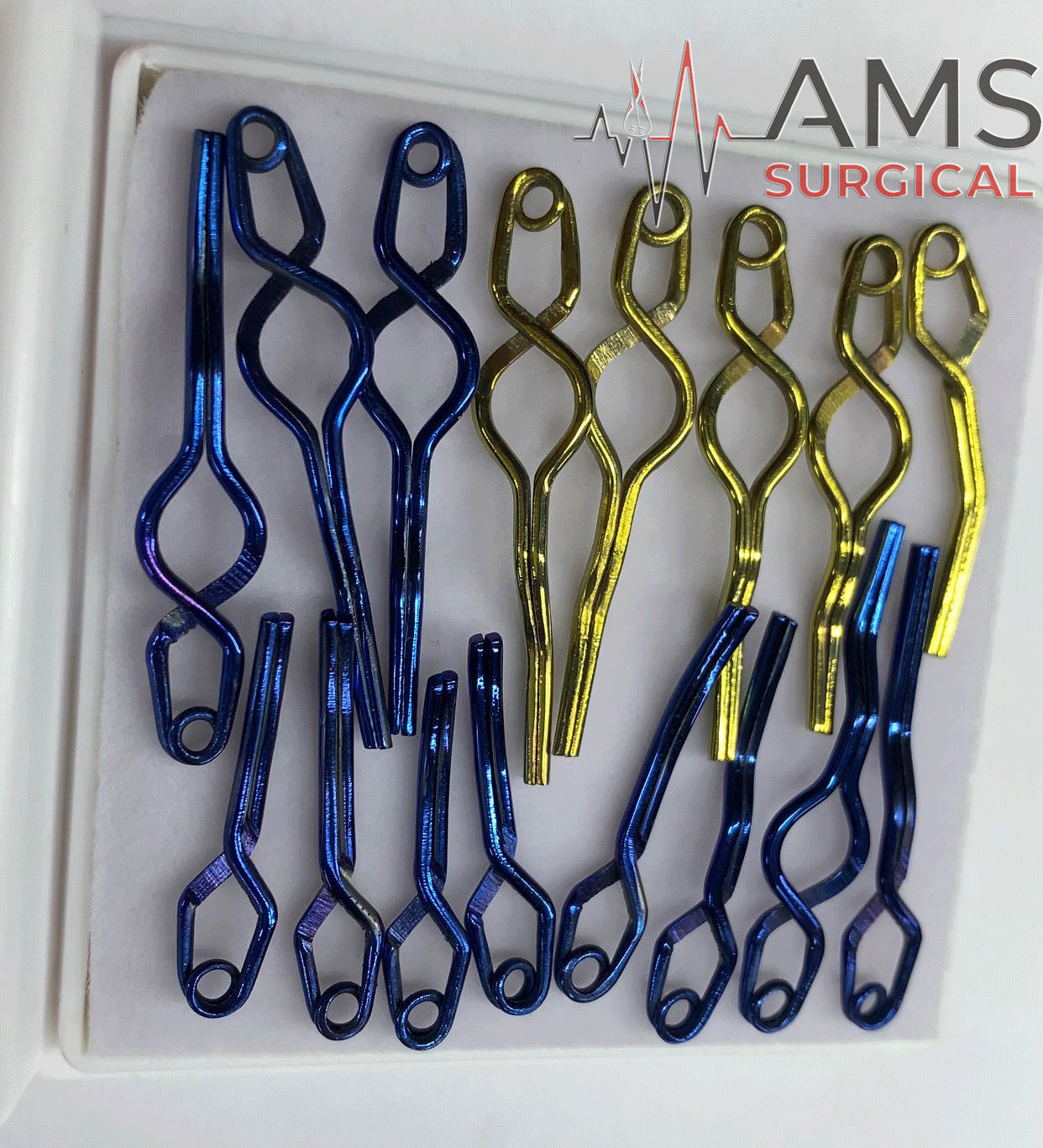 Neurosurgery Aneurysm Clip 16 Pcs,Premium Titanium surgery Instruments & Box