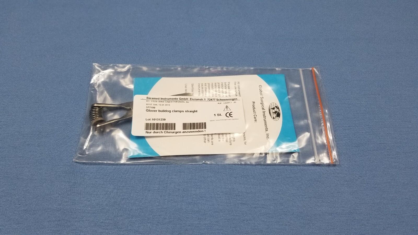 German Stainless Steel Glover Bulldog Clamp 377199
