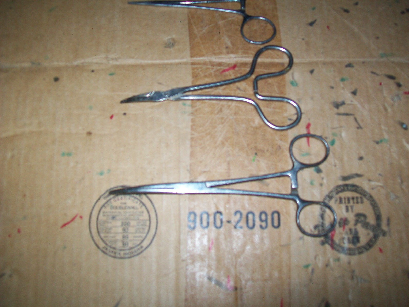 3 Of Vintage Unbranded Surgical Clamps 4-1/2″ – 5″ – 6″ Stainless Steel