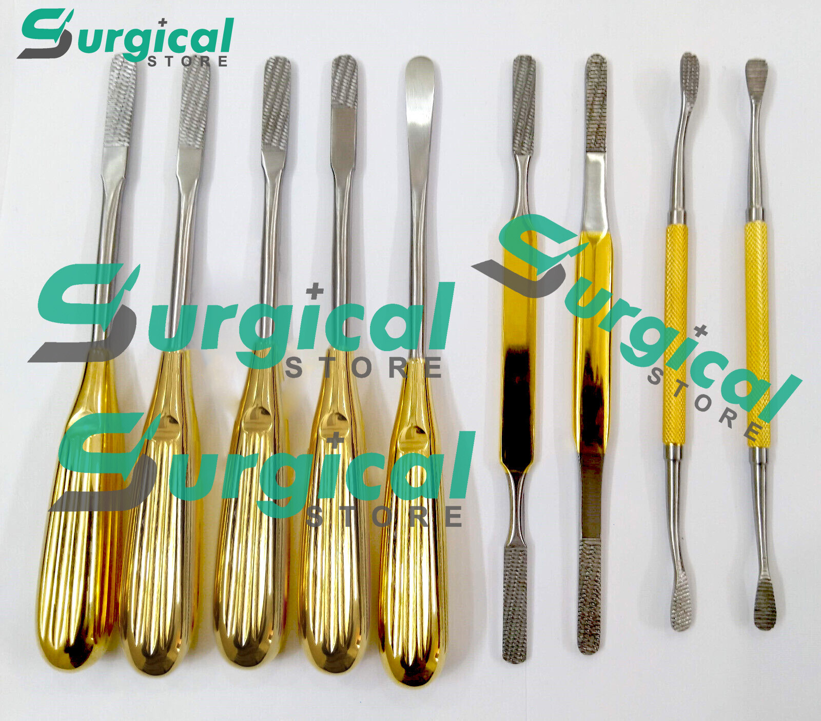 New Nasal Rasp Rhinoplasty Nasal Nose Job Rasps Care Instruments Set of 9 Pcs SS