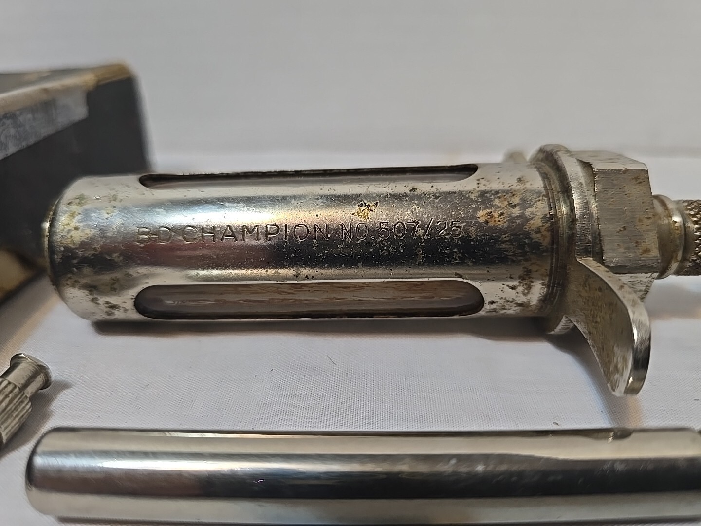Becton Dickinson 10CC Veterinary Syringe Vintage Rutherford NJ Animal Inject K6