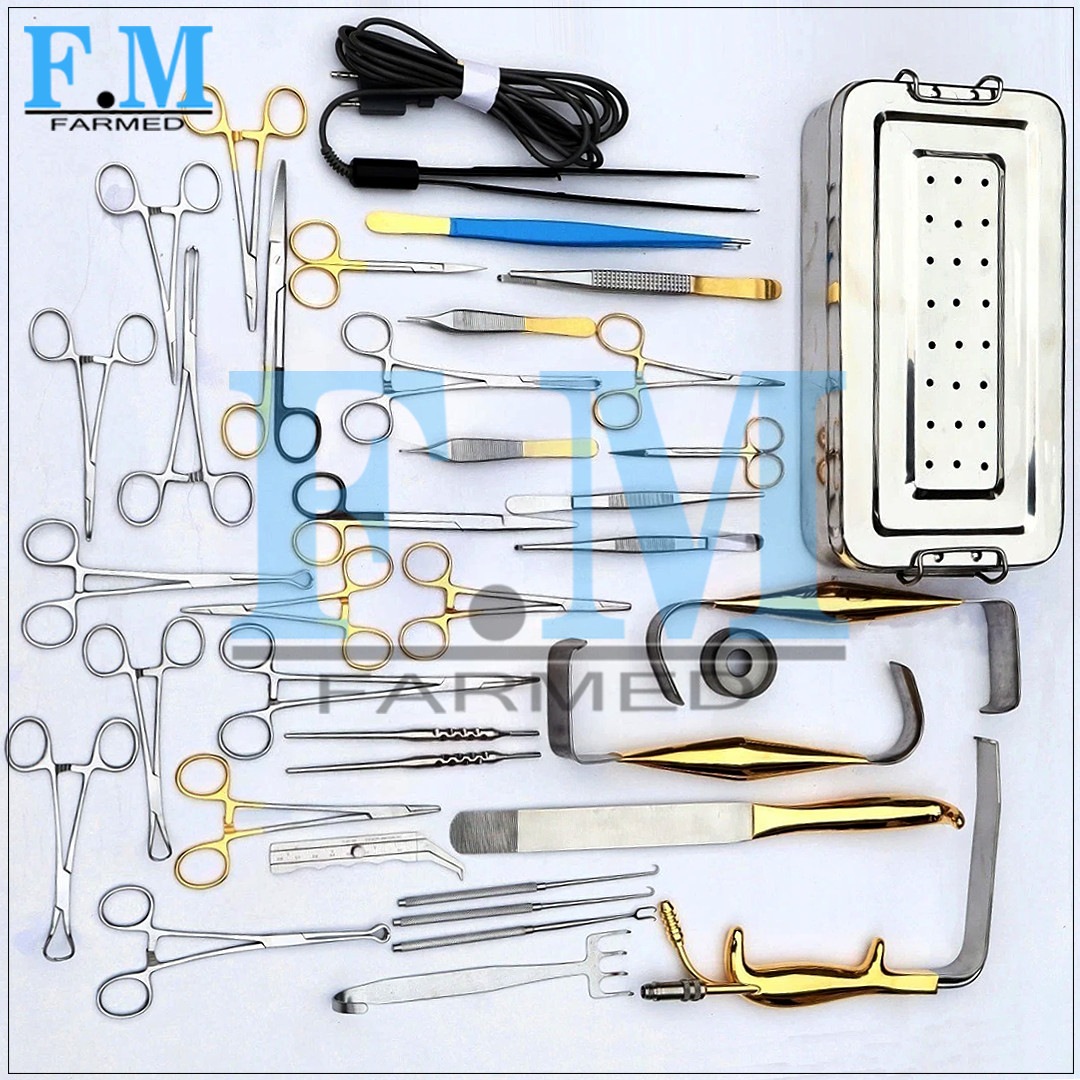 Tebbetts Breast Surgery Instruments Set of 38 PCs, Breast Augmentation Set