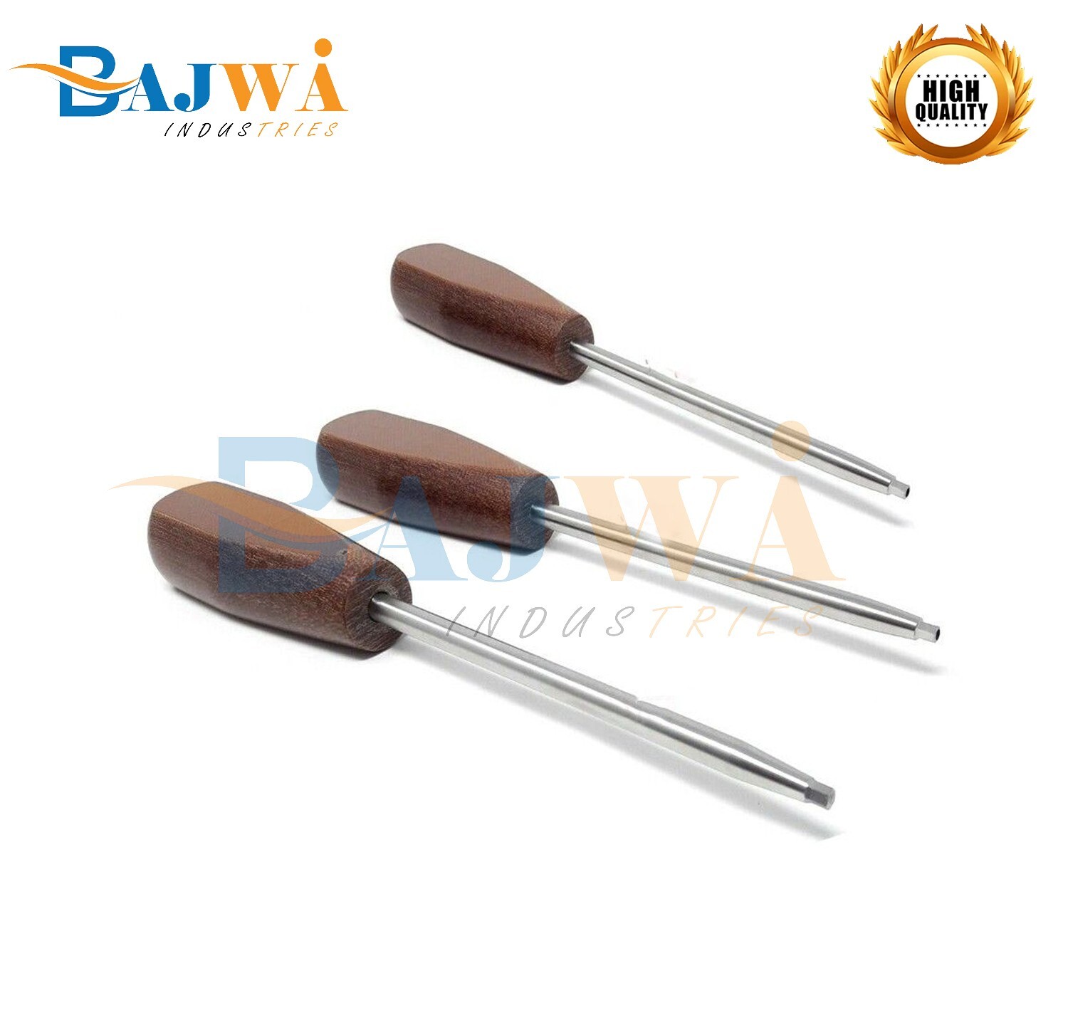 Cannulated Bone Screw Driver 2.5mm, 3.5mm, 4.5mm Veterinary Orthopedic Set of 3