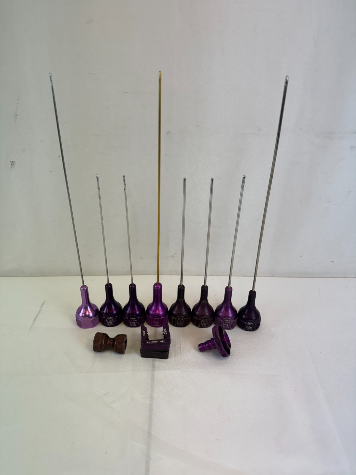 15 piece Tulip35cc 2.1/2.4/3.0mm Liposuction Cannula Set w/ Extras