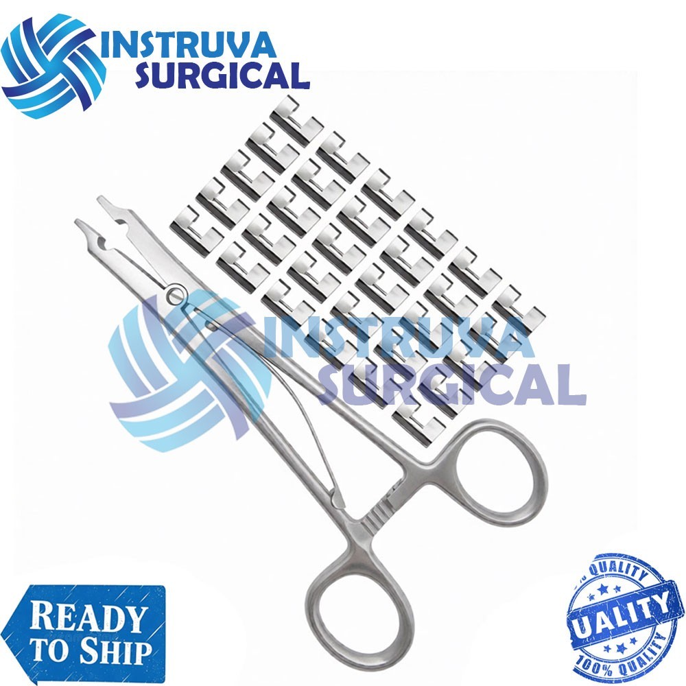 Raney Scalp Clip Applicator Plus Surgical Instruments Orthopedic 30 Pcs Clips