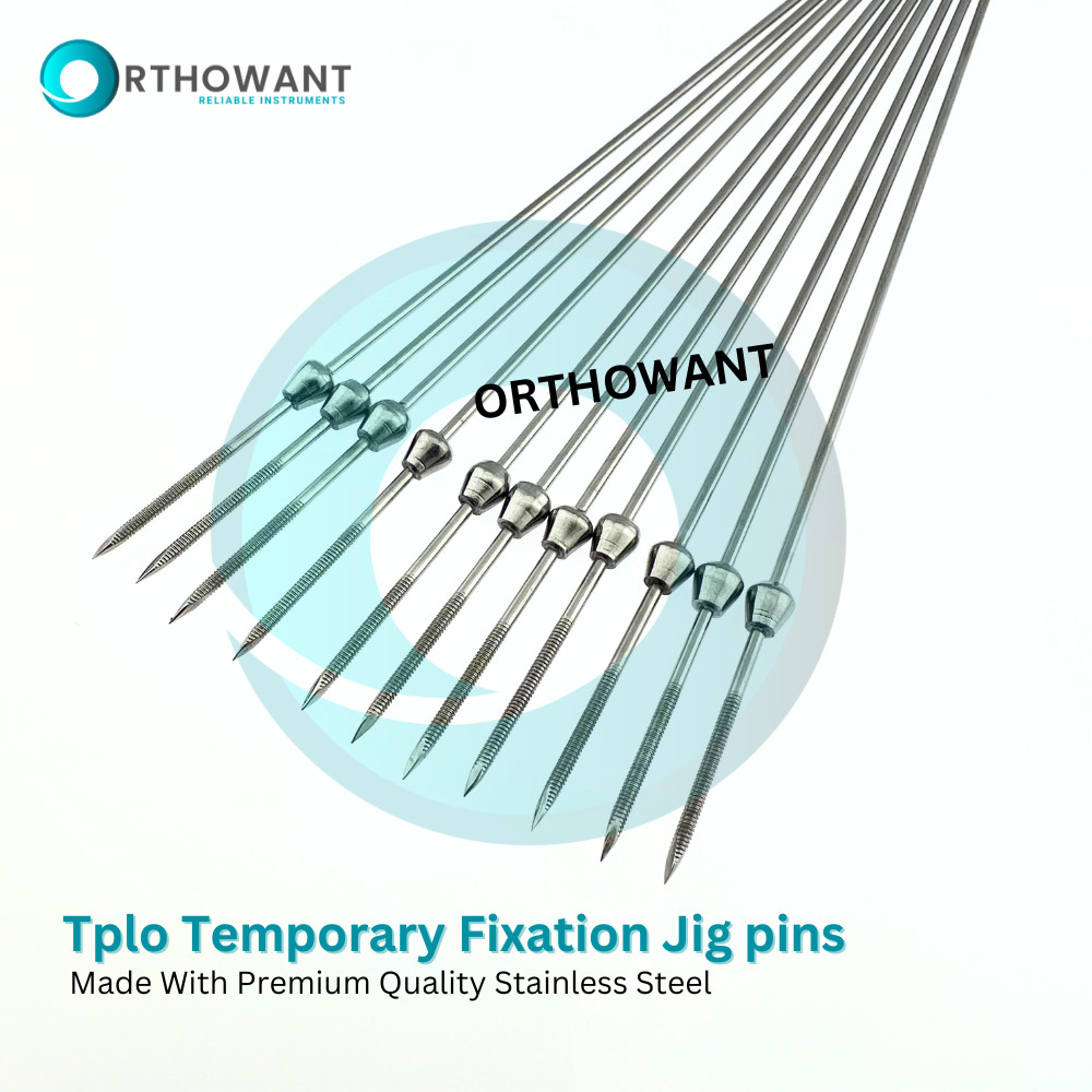 TPLO Plates Temporary Fixation Surgical Jig Pins 316L 1.5-2.0mm 100 Pcs