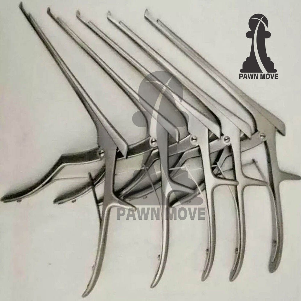 Kerrison Rongeur Set 7″ – 5 Pcs Black, Gold & Satin Finish 40° Up-Bite Cervical