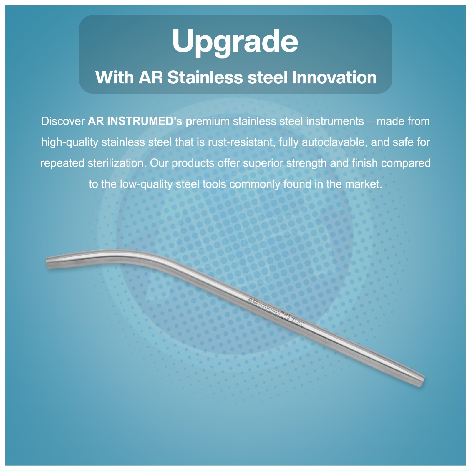 AR Dental Cannula Suction Pipe Large 5mm Stainless Steel Surgical Instruments