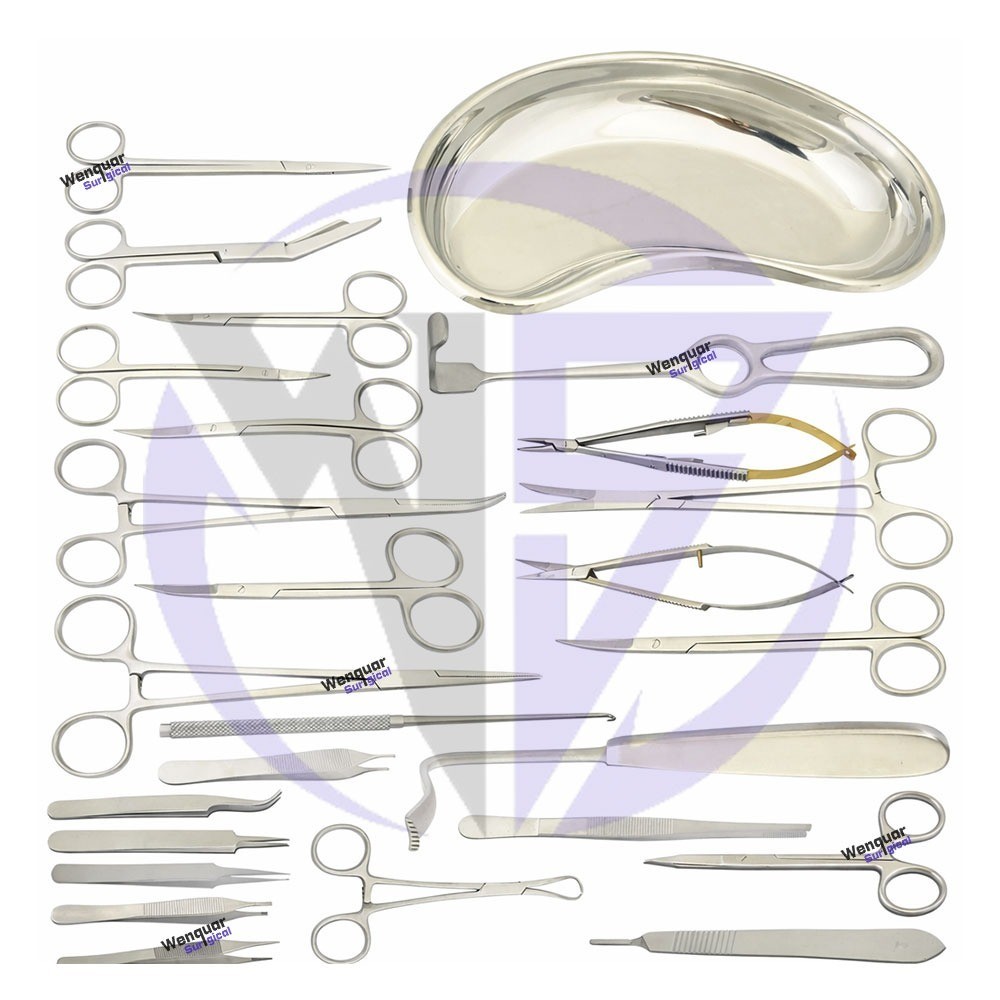 General Surgery Instruments Kit Medical Operating Instrument Set Of 28 DS-2377