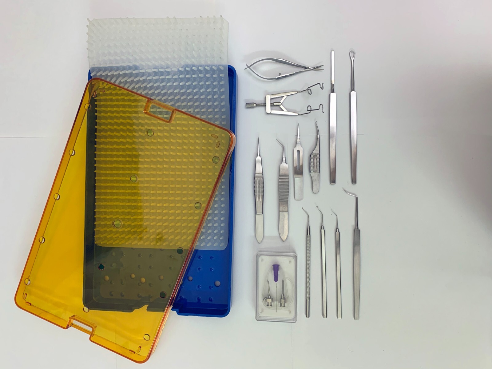 Ophthalmic Cataract Eye Micro Inst Surgery Kit 12 Pieces With Autoclavable Tray