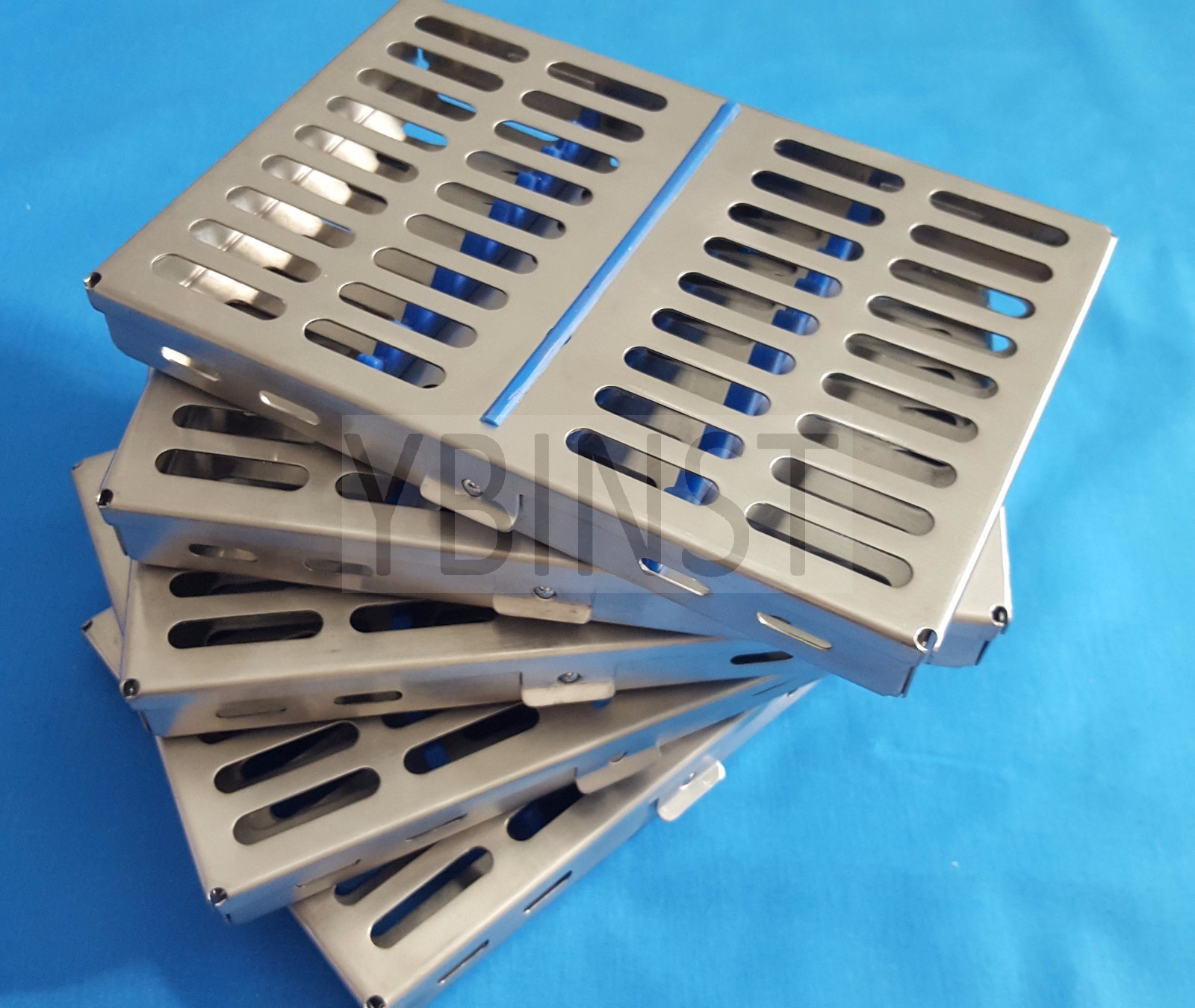 5 DENTAL SURGICAL AUTOCLAVE STERILIZATION CASSETTES RACKS BOX FOR 10 INSTRUMENTS