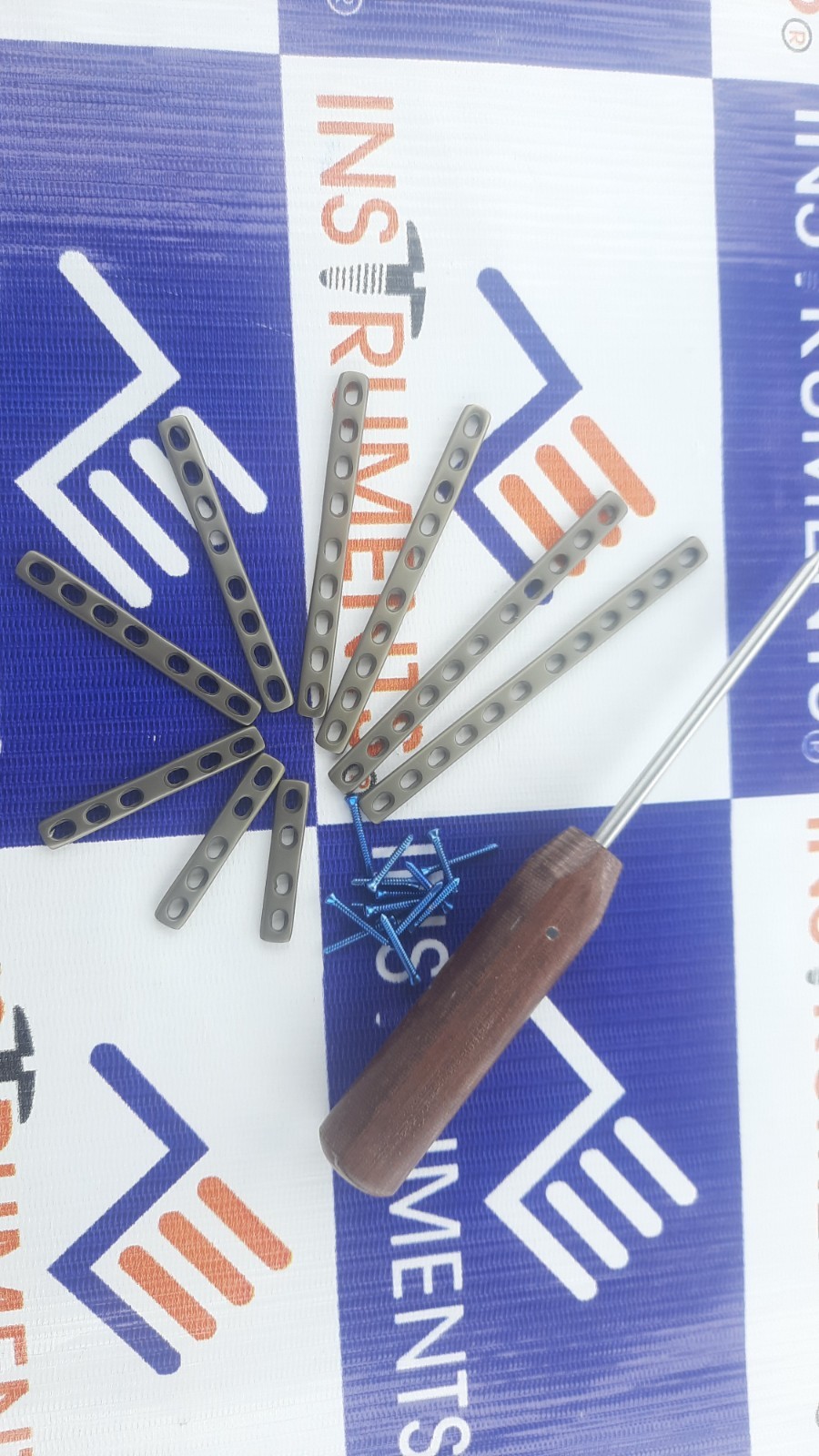 DCP 2.7mm Straight Plates 4 to 12 Hole & Cortex Screw (65 Pc) Titanium Grade 5