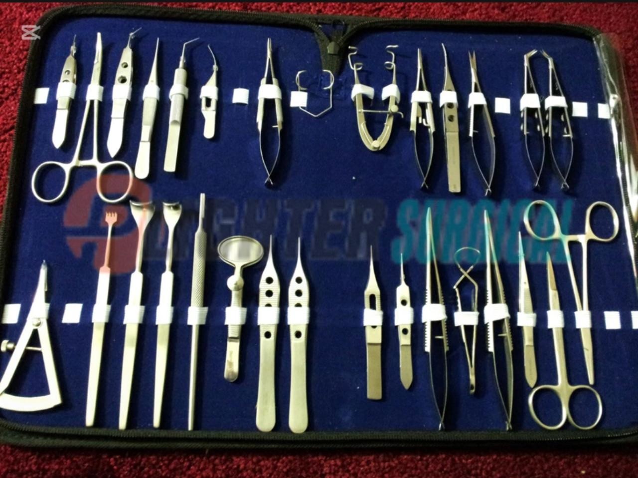 30 PC O.R GRADE BASIC OPHTHALMIC EYE MICRO SURGERY SURGICAL INSTRUMENTS SET KIT