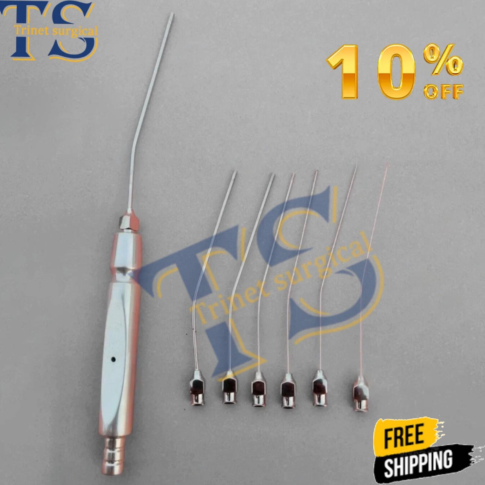 Nasal Ent Tympanoplasty Suction Tubes With Luer Lock Handle Surgical Instruments