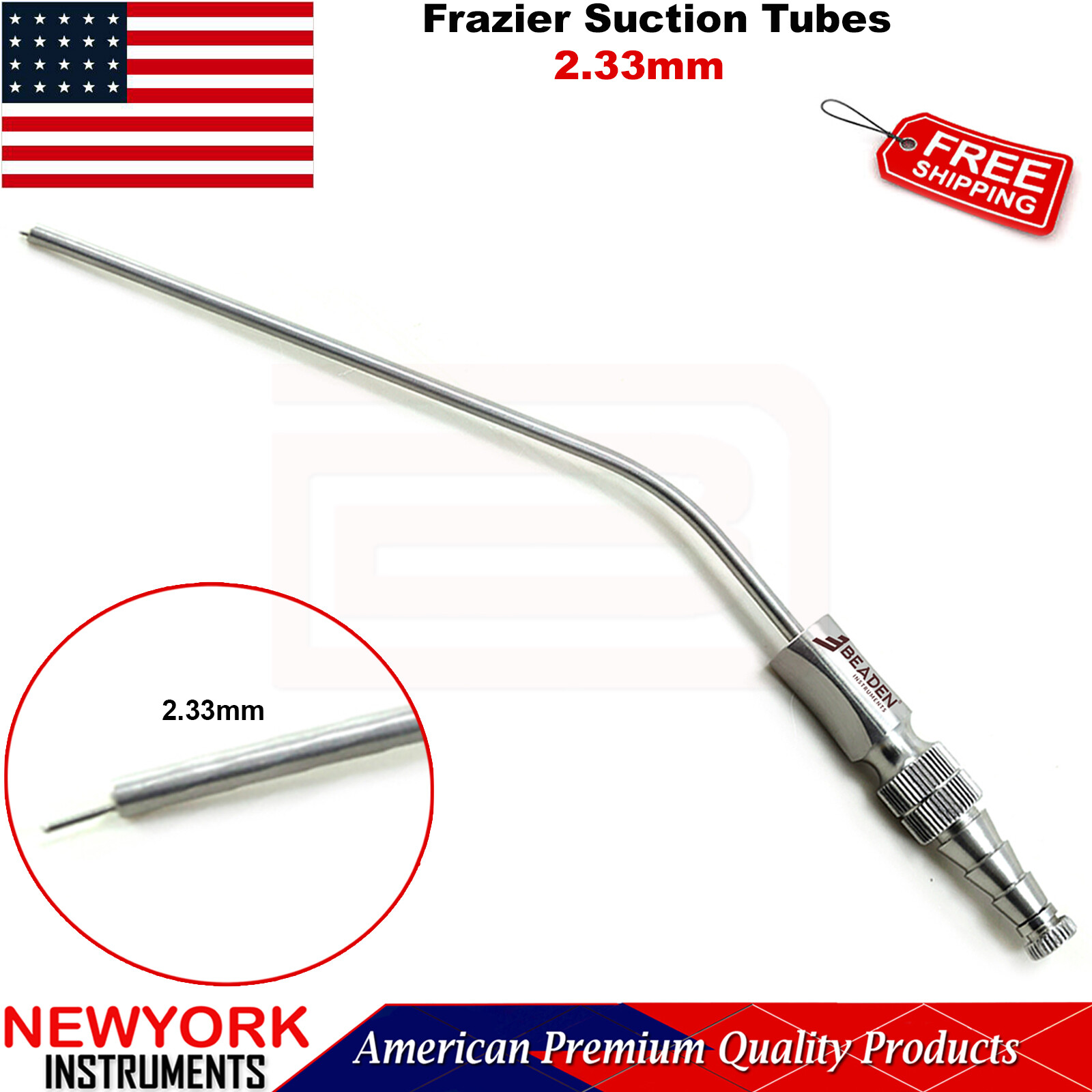 Surgical FRAZIER Suction Tube 2.33mm Aspirator Dental ENT Surgical Instruments