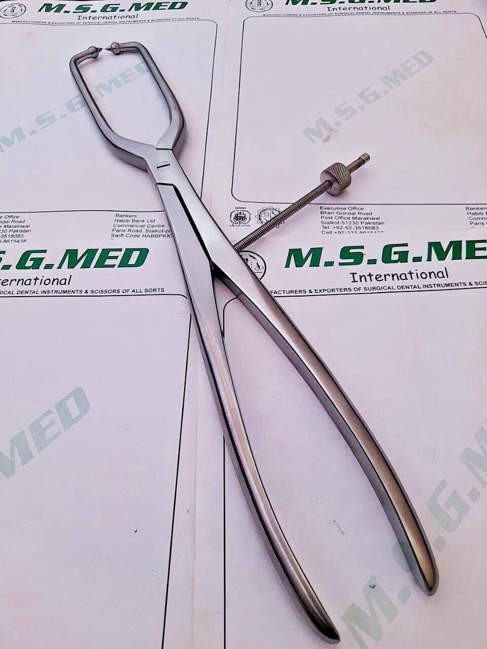 Orthopedic Pelvic Reduction Forceps 400mm/16″ Long with Ball Tip Stainless Steel