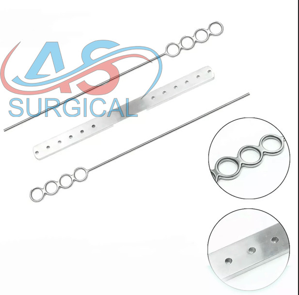 3 Pcs Set TONSILLECTOMY DRAFFIN BIPOD STANDS WITH PLATE Chest Support