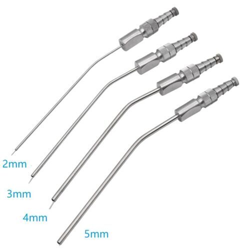 FRAZIER SUCTION TUBE SET OF 4 TUBES ASPIRATOR DENTAL ENT SURGICAL INSTRUMENTS