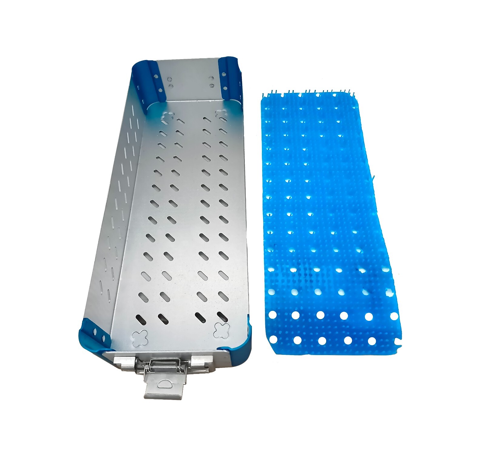 Aluminum Empty Case Box with silicon mat Veterinary Surgical Instrument