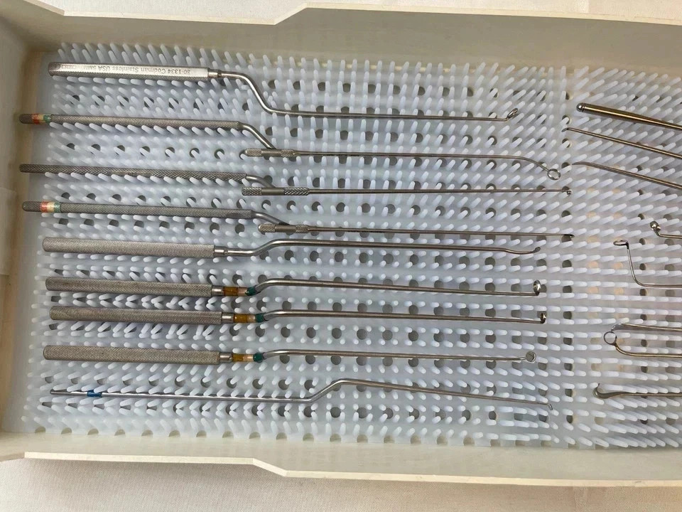 18Pc Codman Mizuho Aesculap Transsphenoidal Dissector Instrument Set w/Case Used