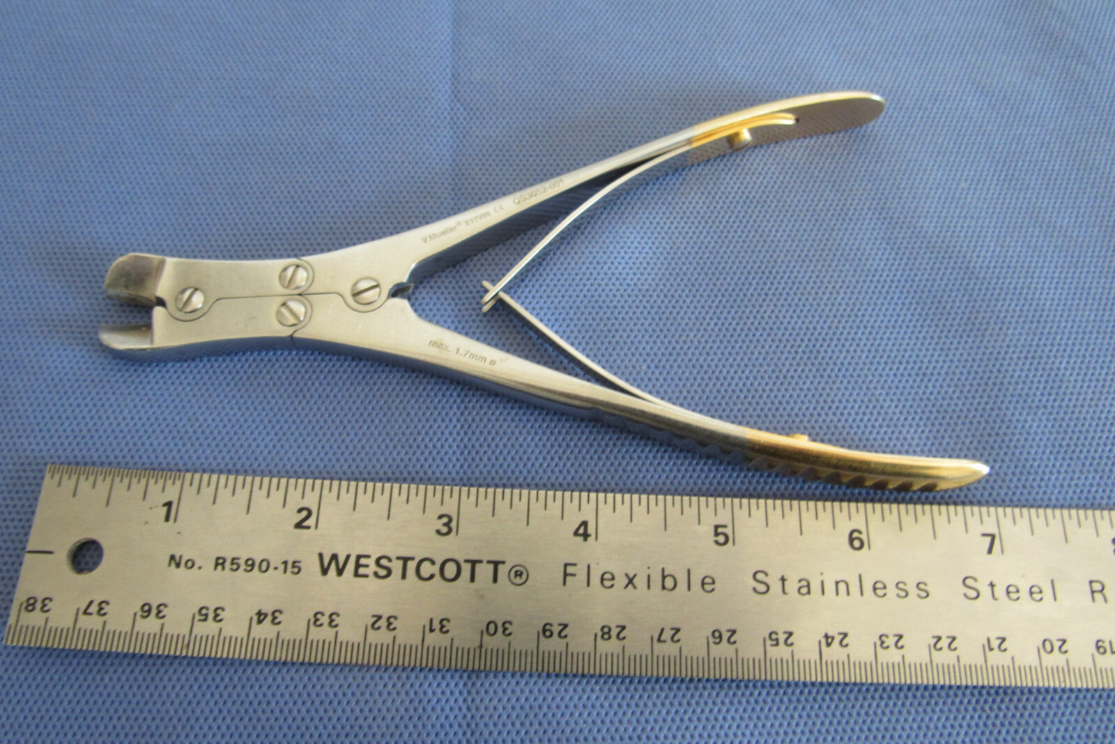V. Mueller OS3052-001 Wire Cutting Forceps 6.75″ 1.7mm Tungsten Carbide, Germany