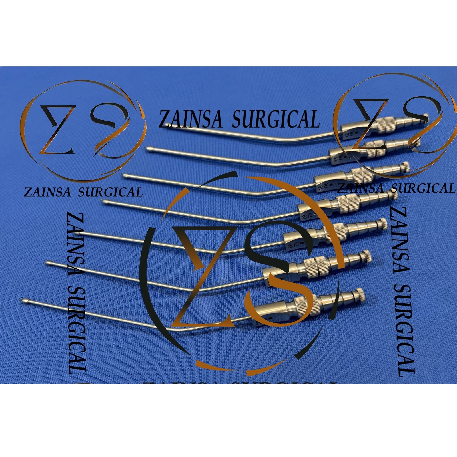 Frazier Suction Tubes with Ball Tip 6 to 12Fr 7 PCs Set Surgical Instruments Set