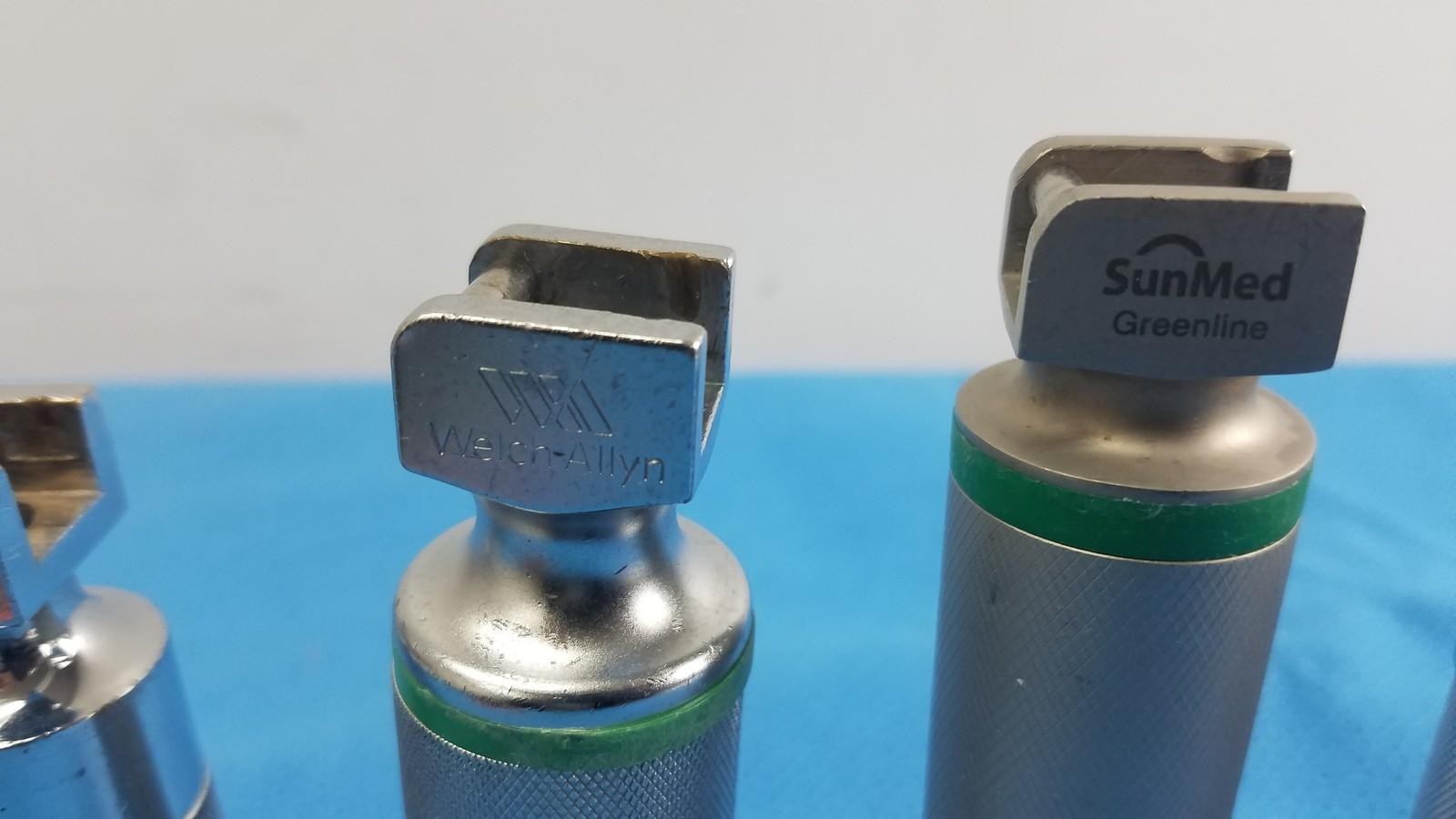 SunMed & Welch Allyn Fiber Optic Laryngoscope Handles – Lot of 5