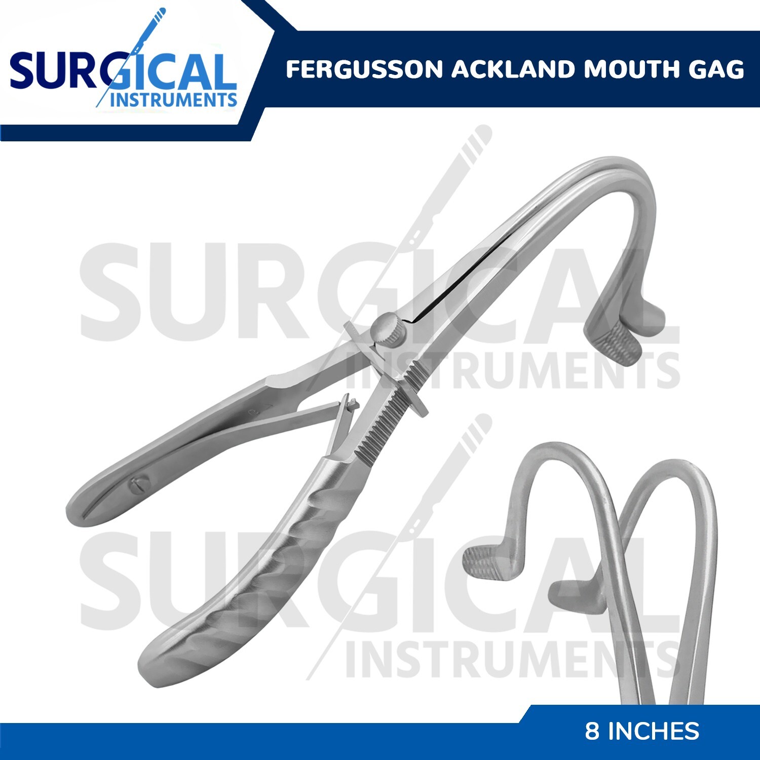 Fergusson Ackland Mouth Gag Surgical Instruments 8″ Stainless Steel German Grade