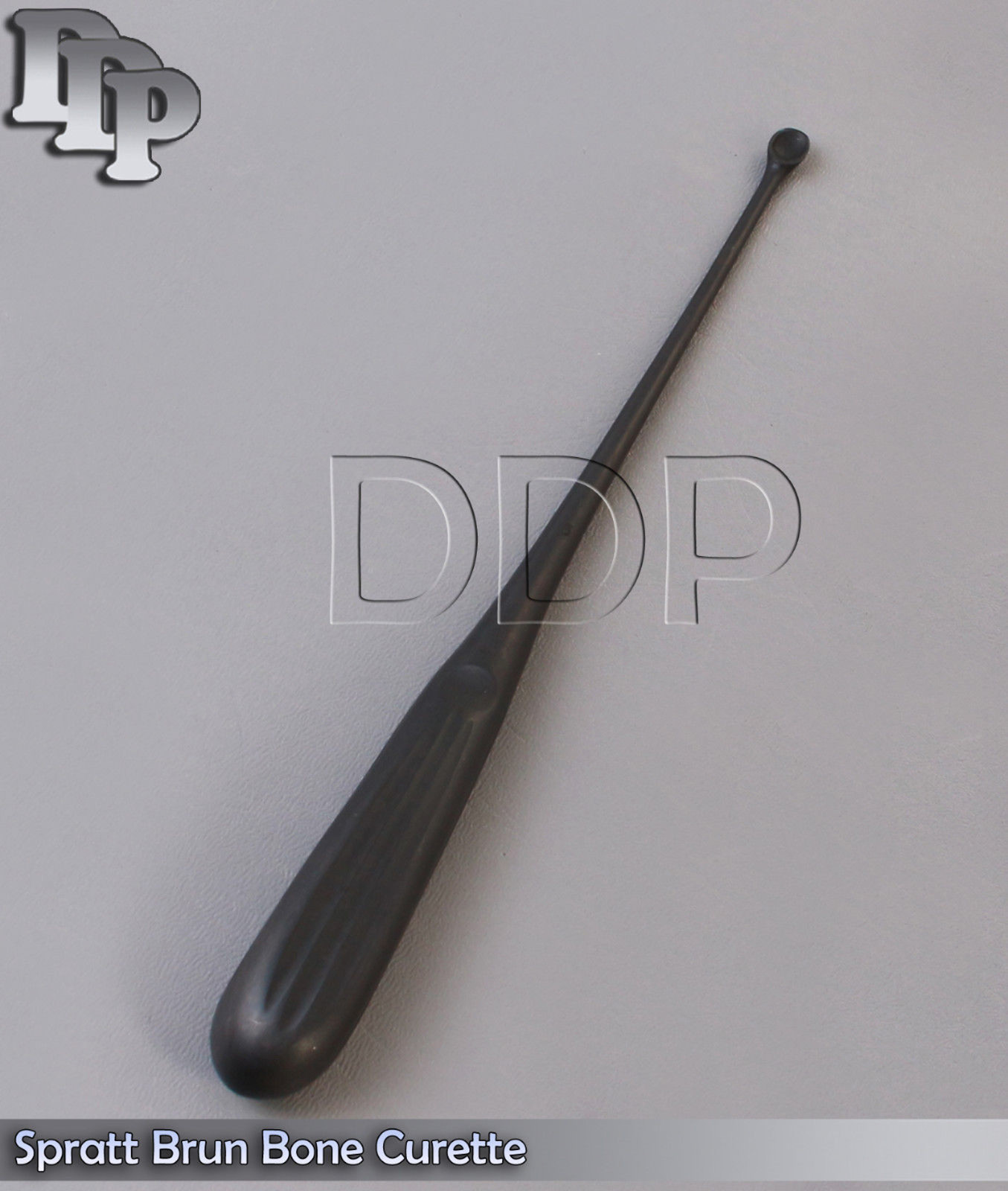 Spratt Brun Bone Curette Size 5 Black Coated Surgical Instrument