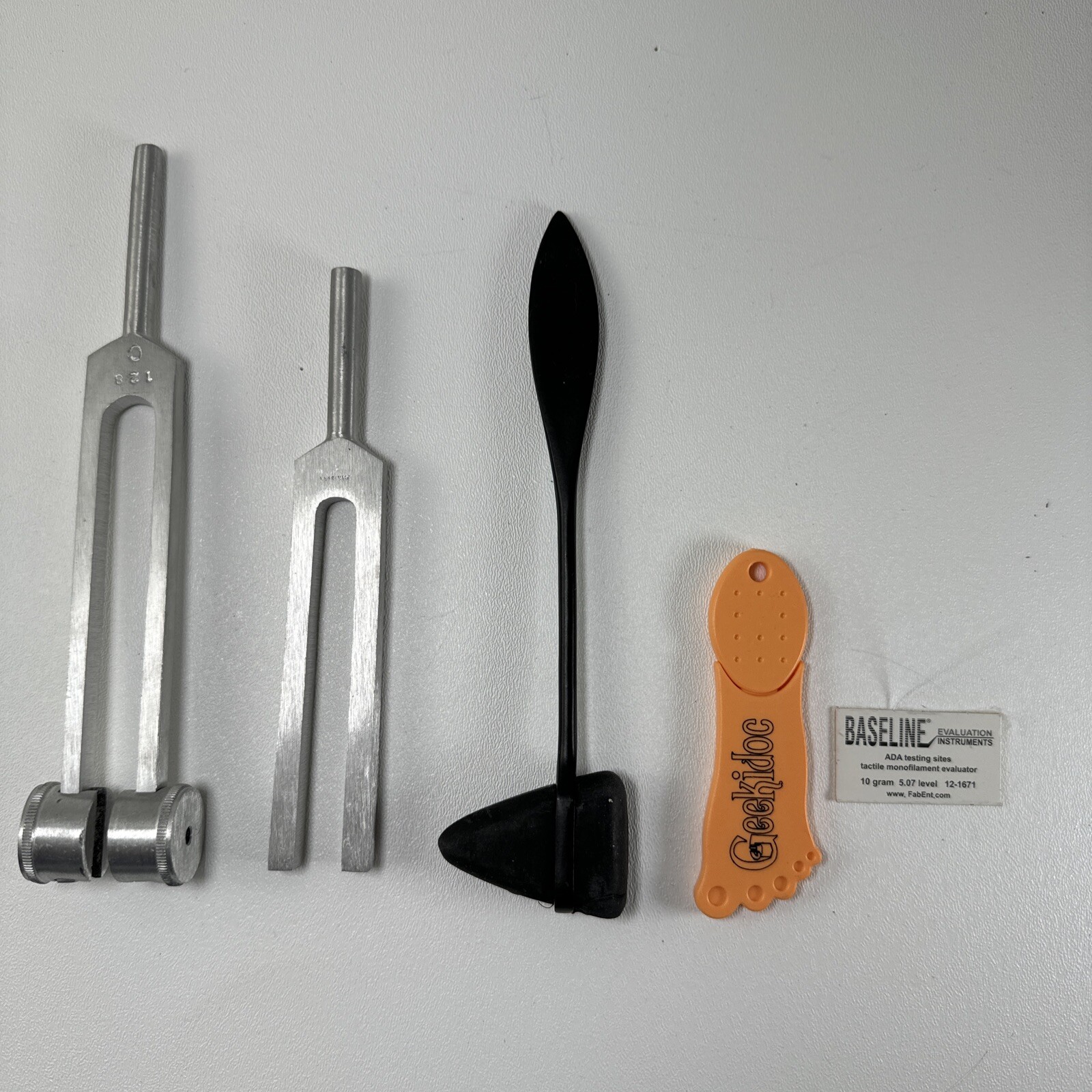 2 Tuning Forks, Reflex Hammer & Baseline Evaluation Instrument Display Props