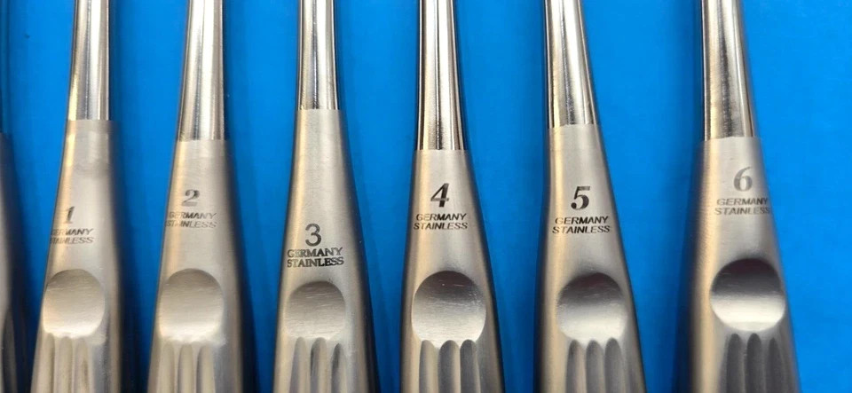 Turtle Brun Bone Curette Set 9pcs Orthopedic Surgical Sizes 000-6 CE