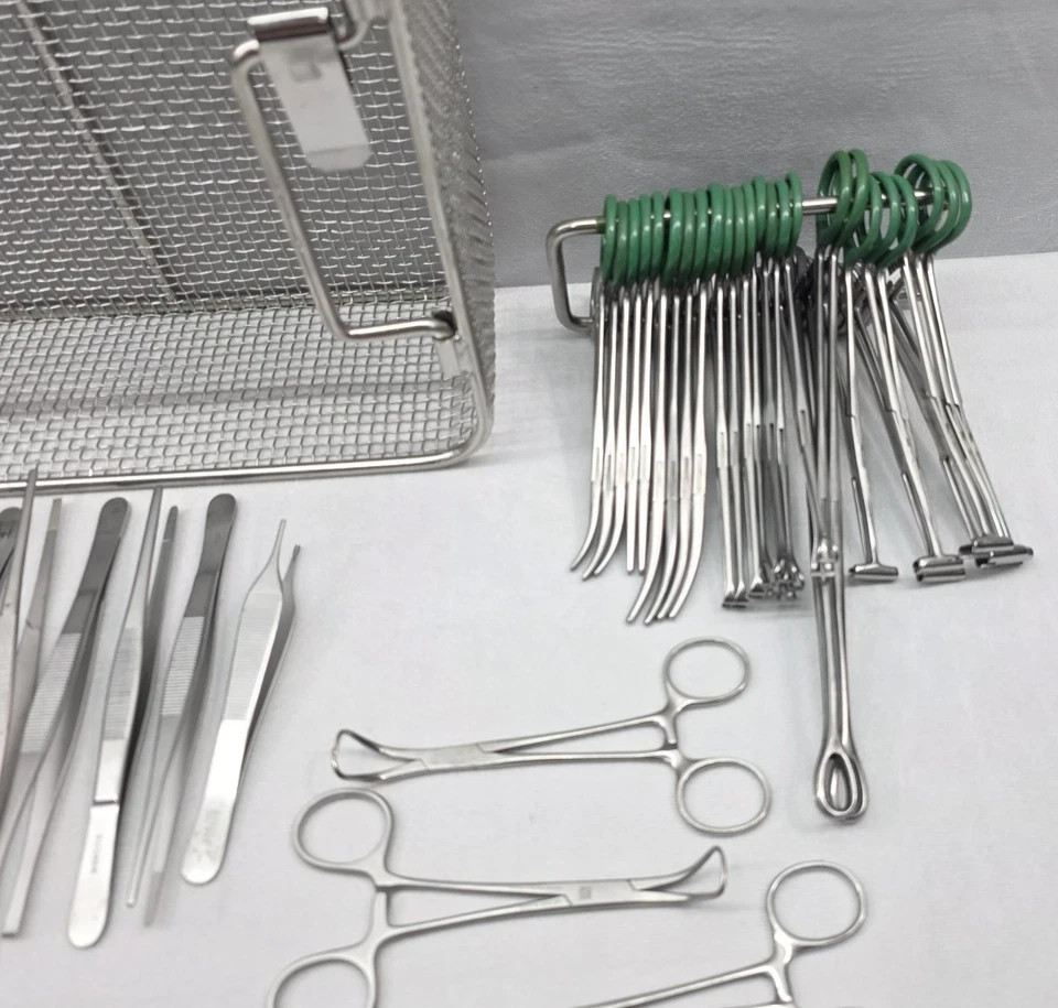 Aesculap 66 piece Basic General Surgical Instrument Set With Basket Bard