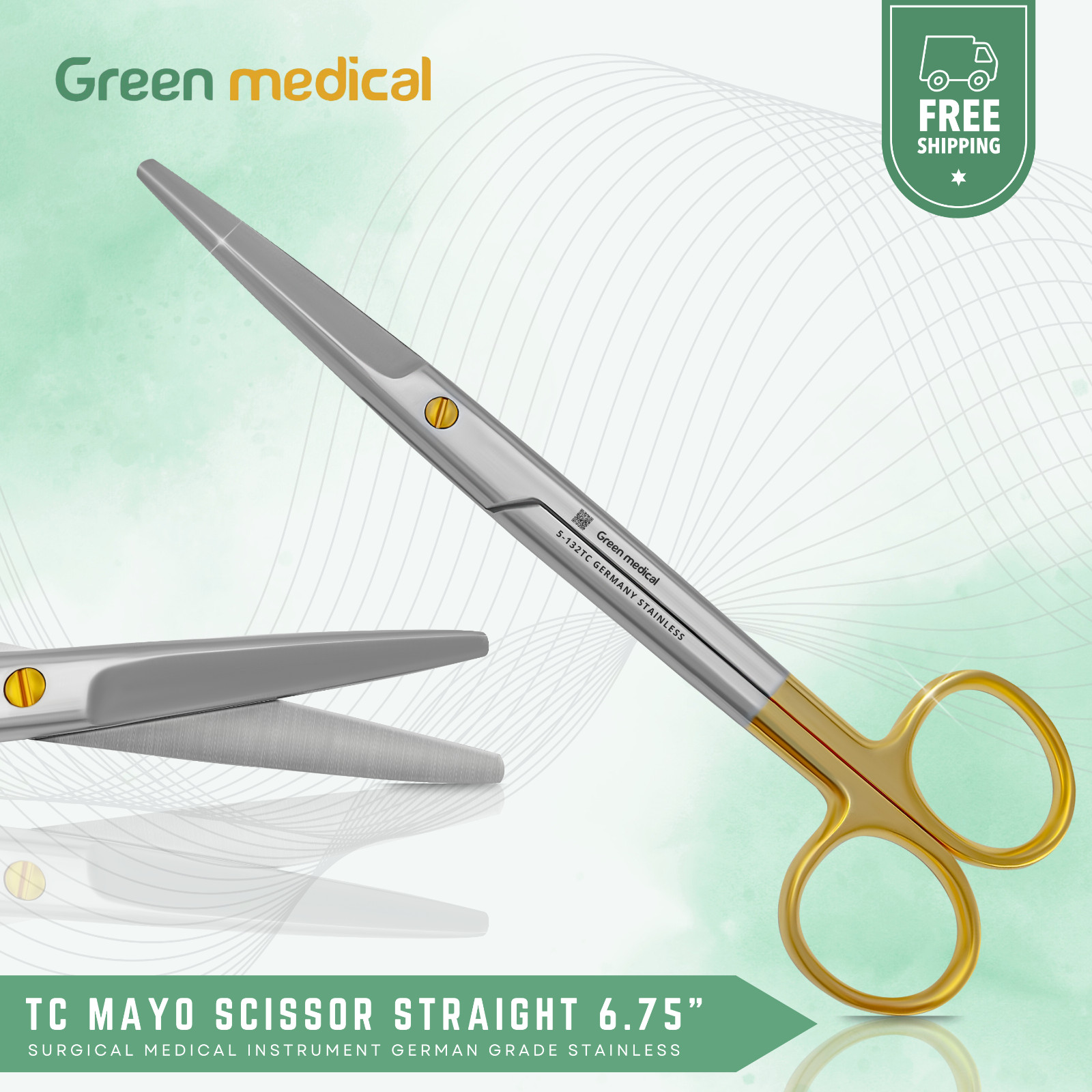 TC Mayo Scissor Straight 6.75″ Surgical Medical Instrument German Grade