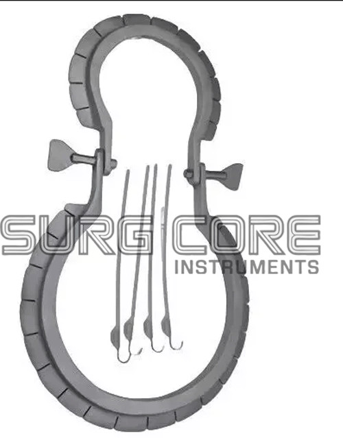 Lone Star Veterinary Retractor Ring with 10 Free Hooks Surgical Instruments
