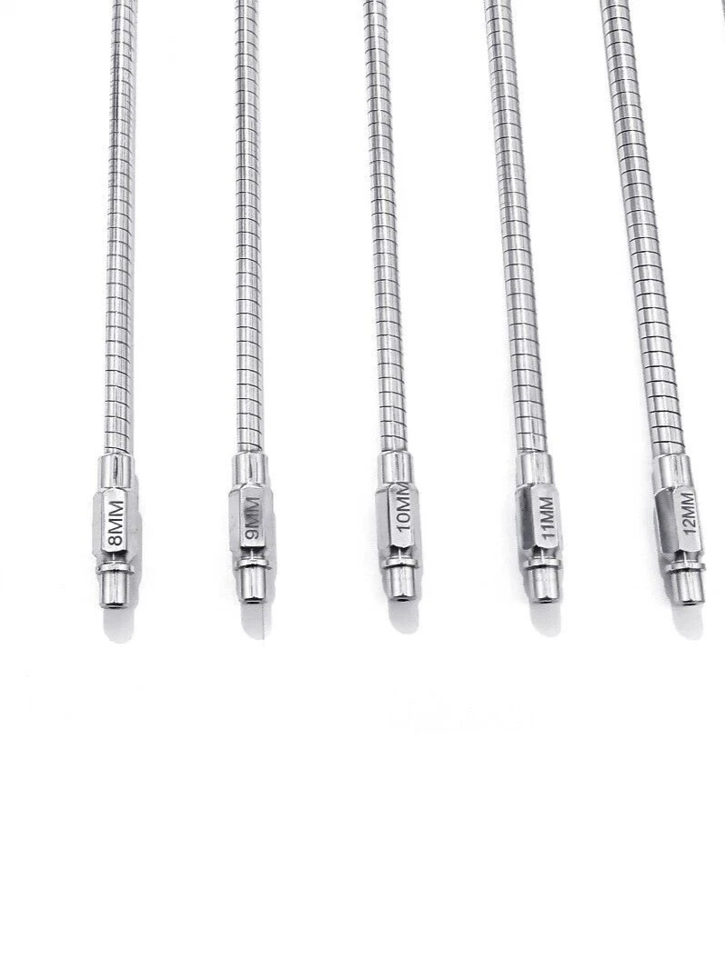 Orthopedic cannulated Flexible reamer 8 mm to 12 mm (Set of 5 pcs) ss surgical