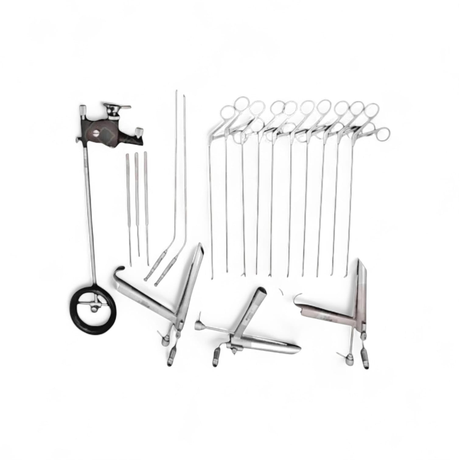 ENT Endoscopic Pedestal Laryngoscope Set Micro Laryngeal Surgery Instruments