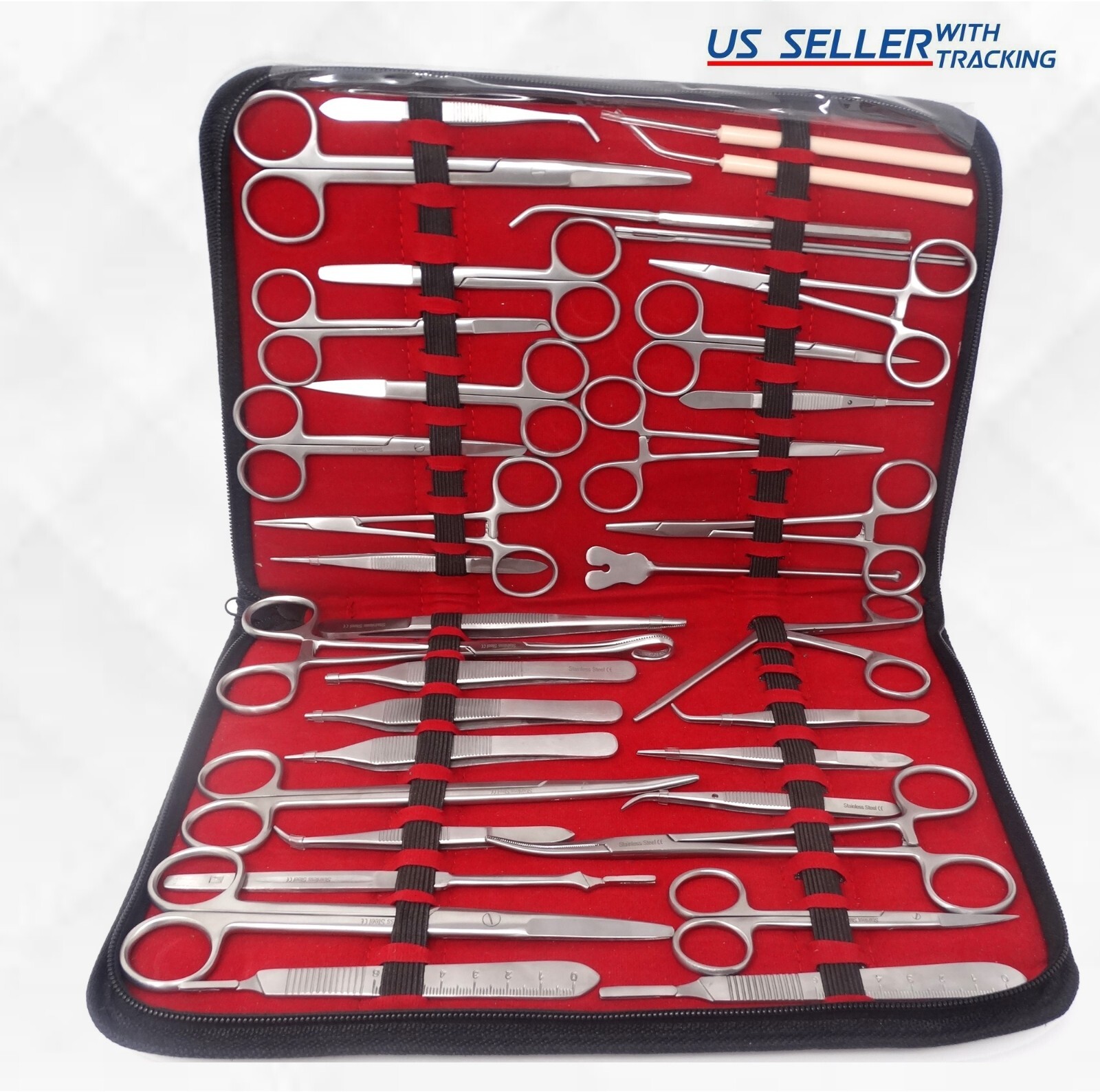 NEW PREMIUM 37 PC MINOR SURGERY SUTURE SET SURGICAL INSTRUMENTS KIT-ALL IN ONE