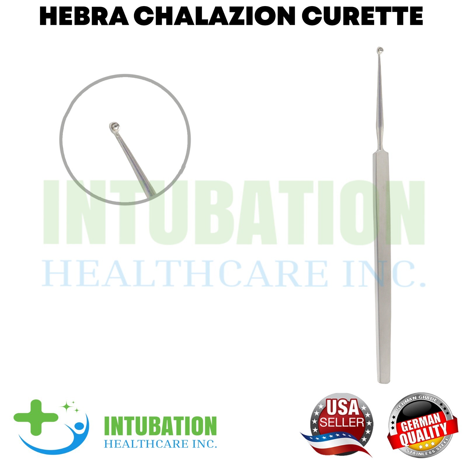Chalazion Curette 2.5mm Serrated Stainless Steel Surgical Ophthalmic Tool 13cm