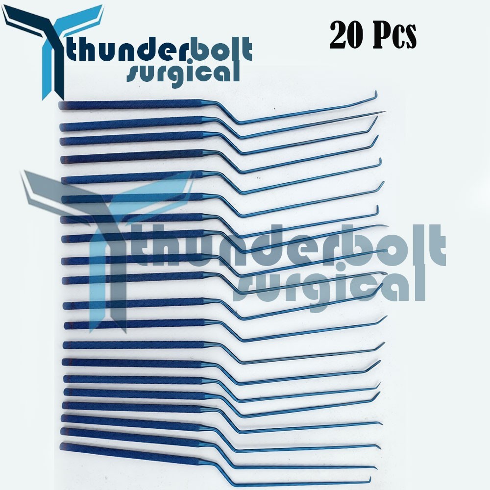 Rhoton Micro Dissector Expanded Titanium Coated Set of 20 Pcs