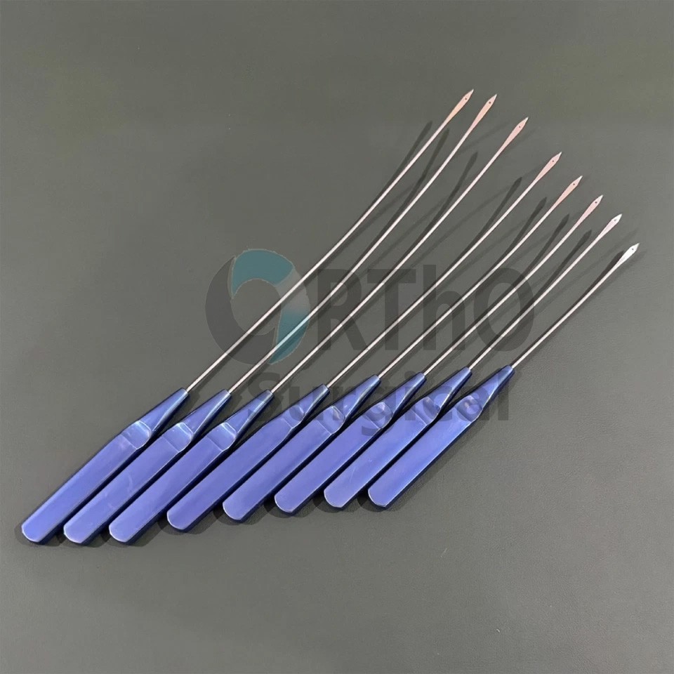 Suture Passer Needle Set of 8 Pcs for Non invasive Face Lift Technique Plastic S