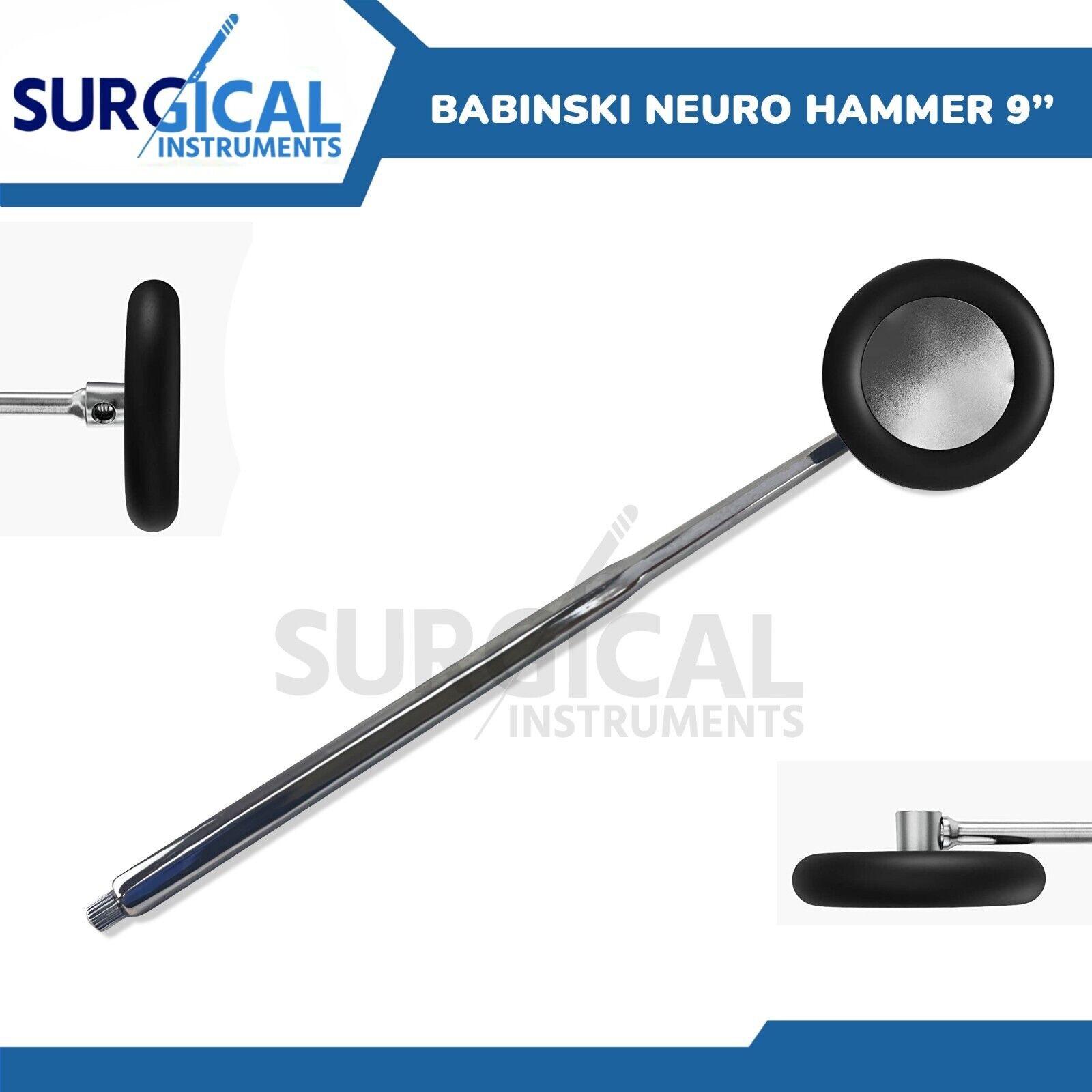 Babinski Rabiner Hammer 9 (22.9cm) Diagnostic Surgical Instruments German Grade
