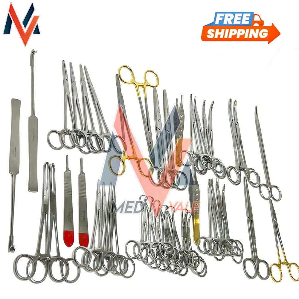 90 Pcs Canine+Feline Spay Pack Veterinary Surgical Instruments A+ Quality