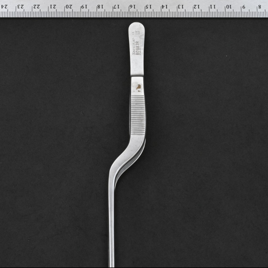 Aesculap BD883R Gruenwald Bayonet Forceps Serrated 7 7/8 in