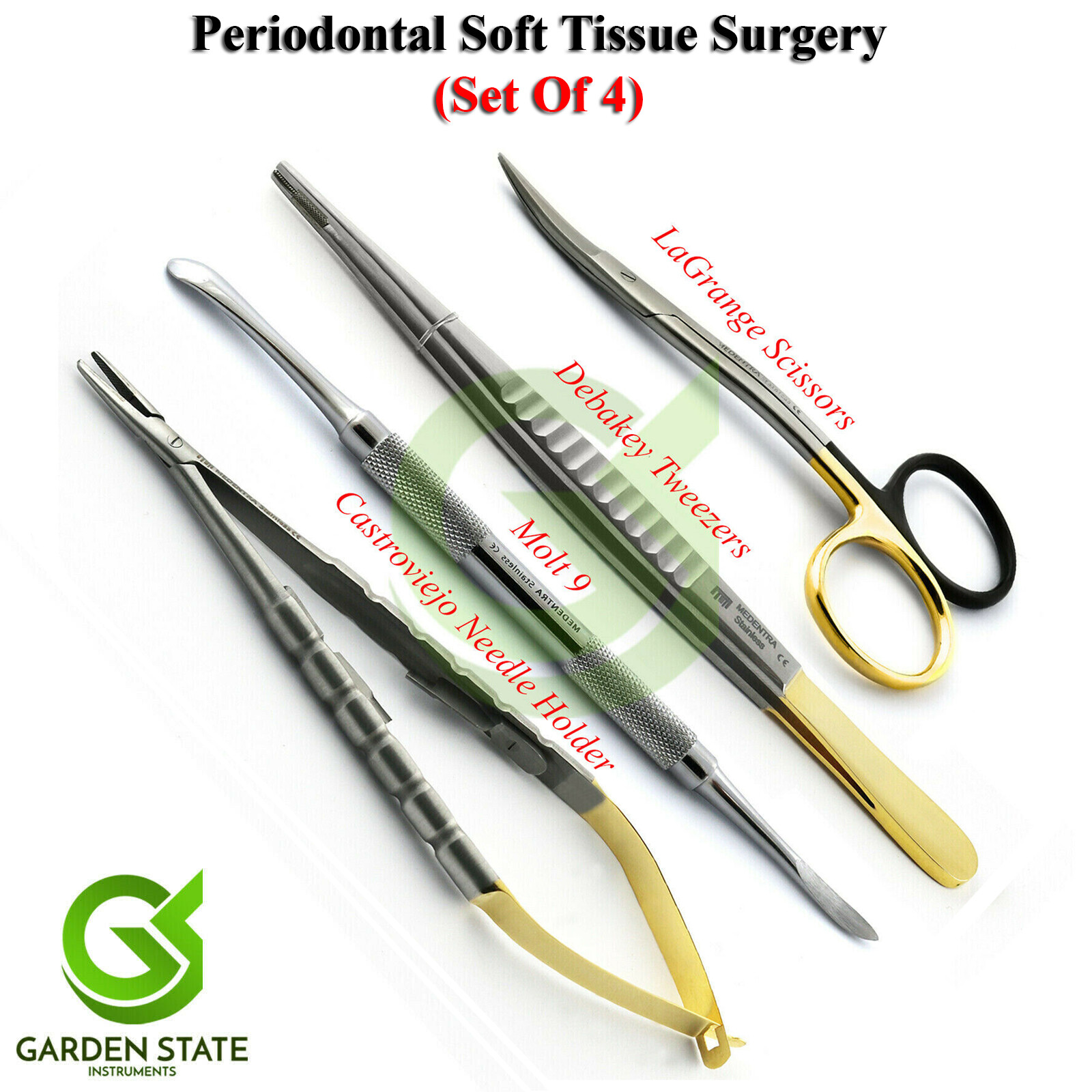 Dental TC Castroviejo Suture Dissection Debakey Forceps Molt 9 Implant Surgery