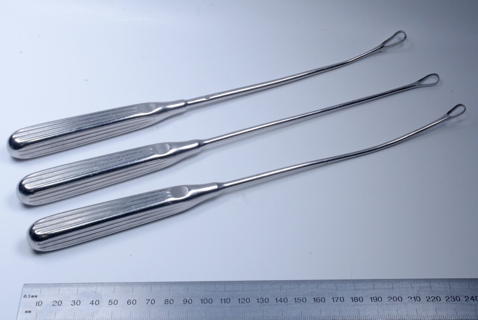 Uterine Curette Size #0 #1 #3 Stainless Steel Surgical Instruments Lot Of 3 Pcs