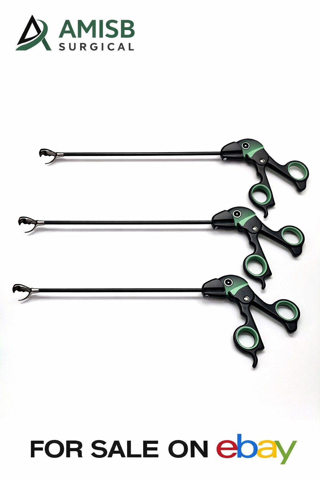 3 Pcs Laparoscopic Maryland Grasper 5mm x 330mm Stainless Steel CE Approved Tool