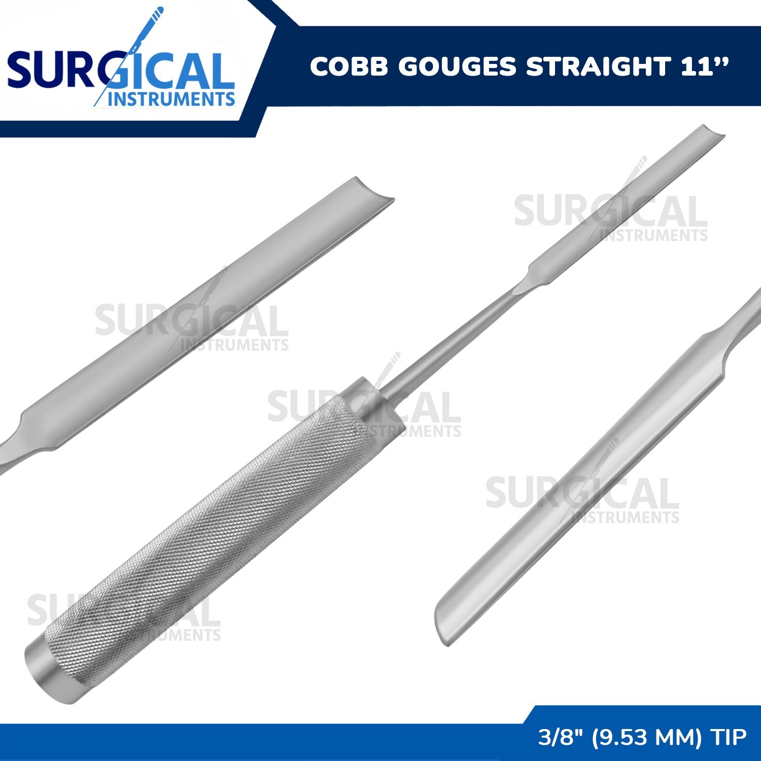 Cobb Gouges 11″ Straight with 3/8″ (9.53 mm) Tip width Orthopedic German Grade