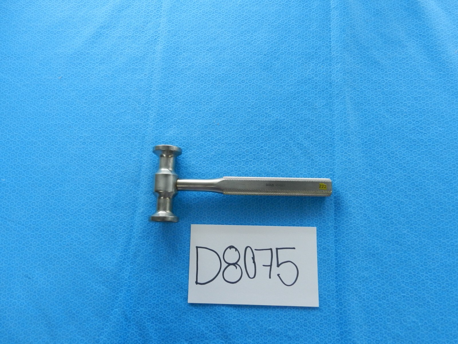 D8075 Boss Surgical Solid Head Orthopedic Mallet 1Ib Weight 17.8cm Long 93-0227