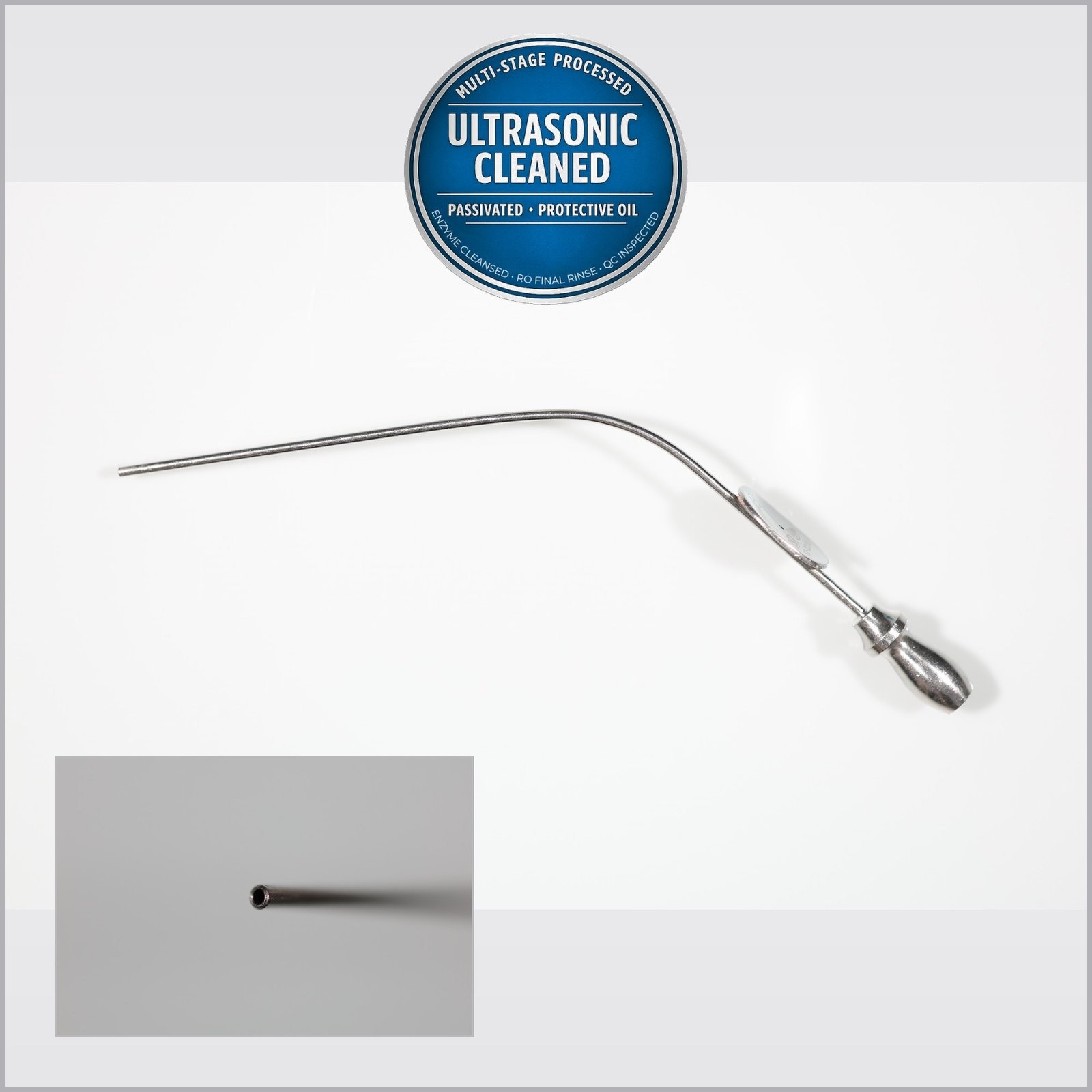 SSI Ultra 62-2215 Baron Suction Tube, Angled, 5 Fr, 80mm Working Length, 4-1/2in