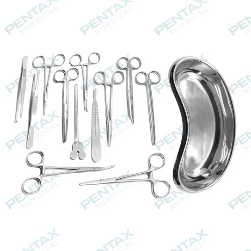13 pcs Basic Minor Surgery Set with Box Stainless Steel Surgical Instruments CE